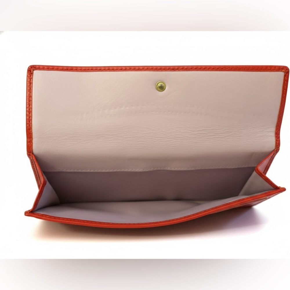 Vintage COACH Signature Turnlock Wallet Red Trim - Picture 3 of 4